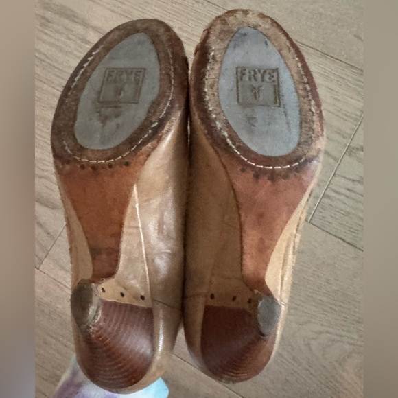 Frye Maya Woven Peep Toe Heeled Shoes Size 6 - Picture 7 of 10